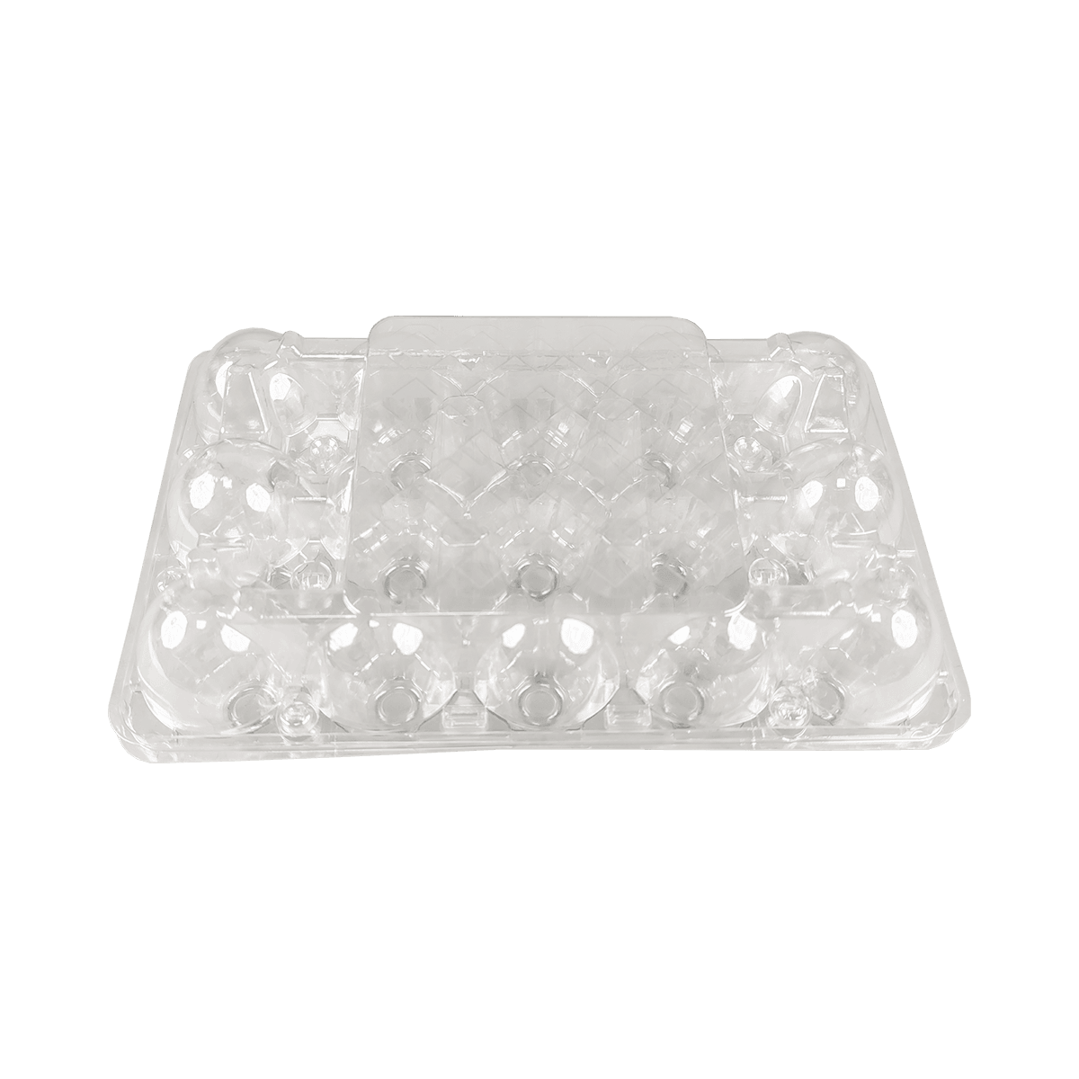 Environmentally friendly PET Transparent 15 egg cartons are suitable for chicken farms and market displays