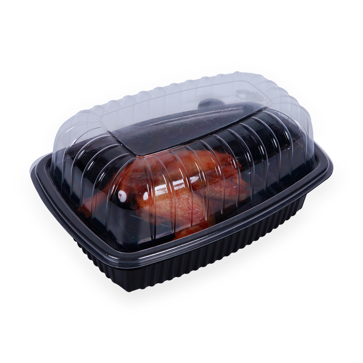 Take-out Disposable Anti-fog lid with PP Microwavable roasted  chicken packaging containers