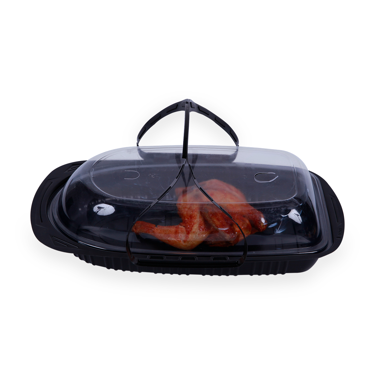 Take-out Disposable Anti-fog lid with PP Microwavable roasted chicken packaging containers