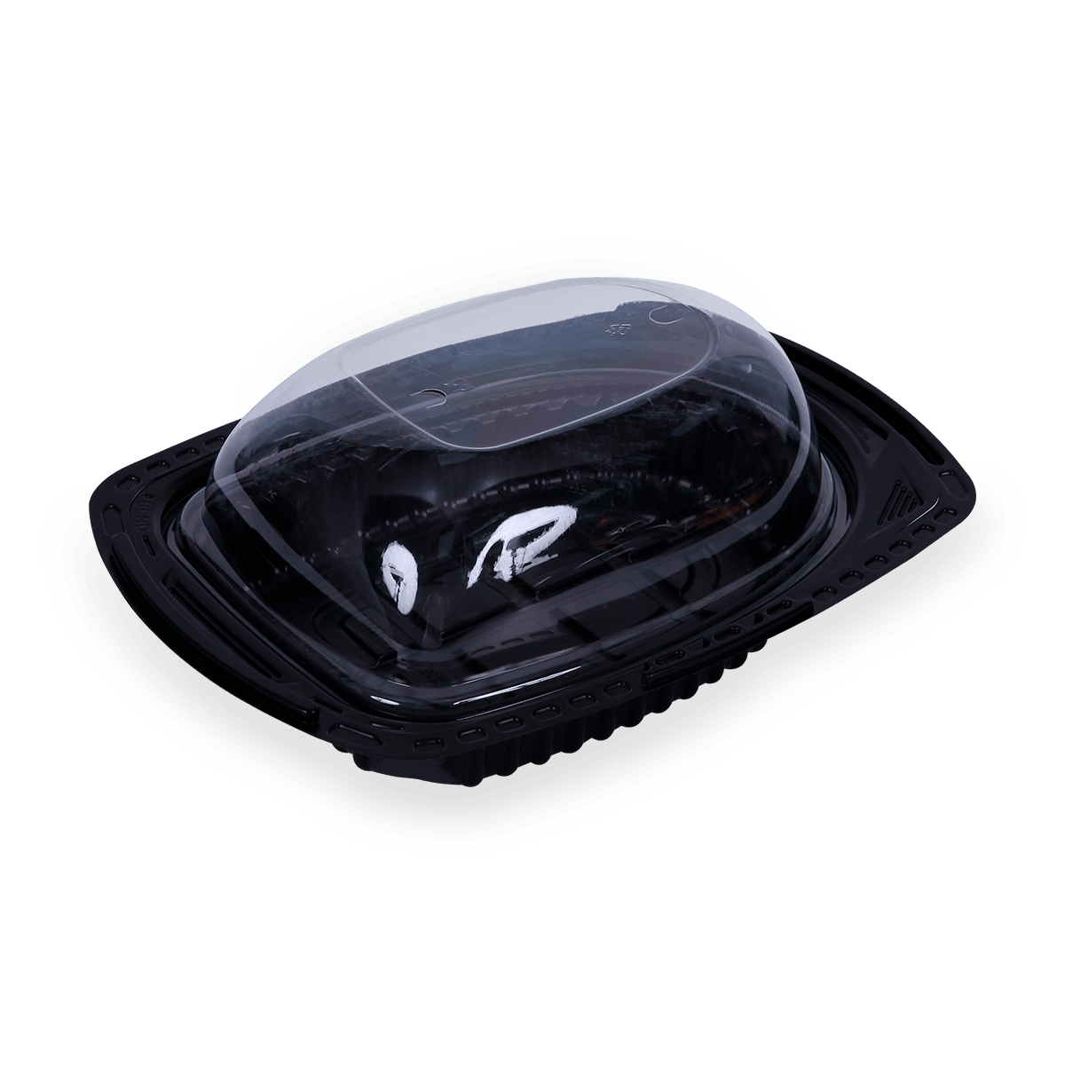 Black plastic pp chicken roaster Take-out  packaging containers