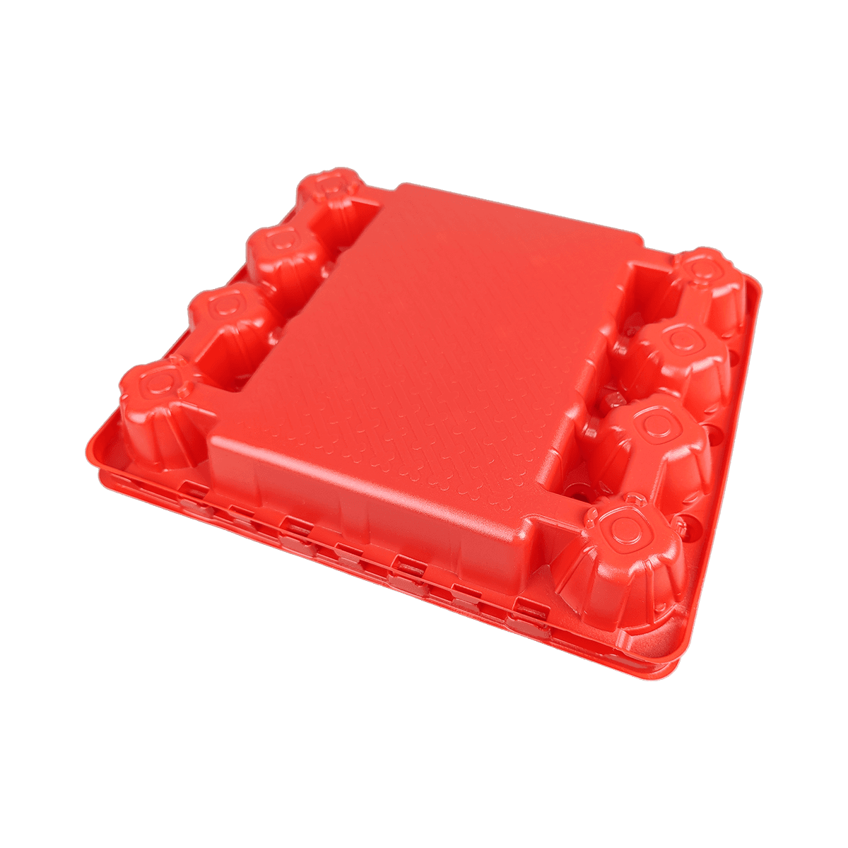 Reusable Matte Red PET 20 Egg Cartons Suitable For Home Pasture Chicken Farms, Commercial Market Displays