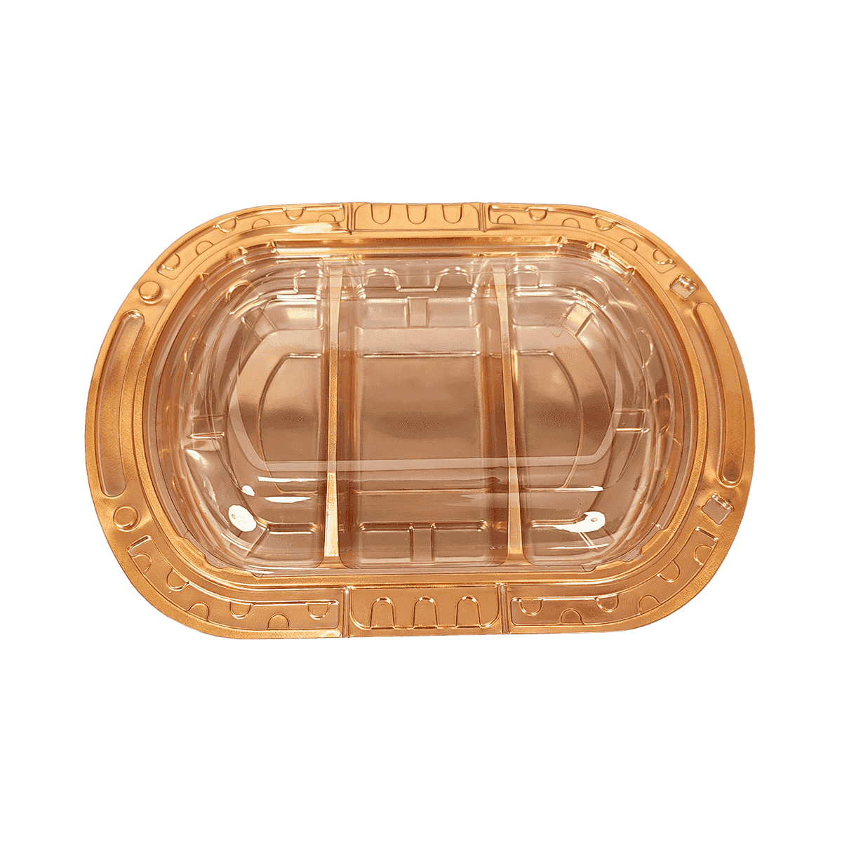 ZK-PET-047 Golden PET Food Packaging Containers