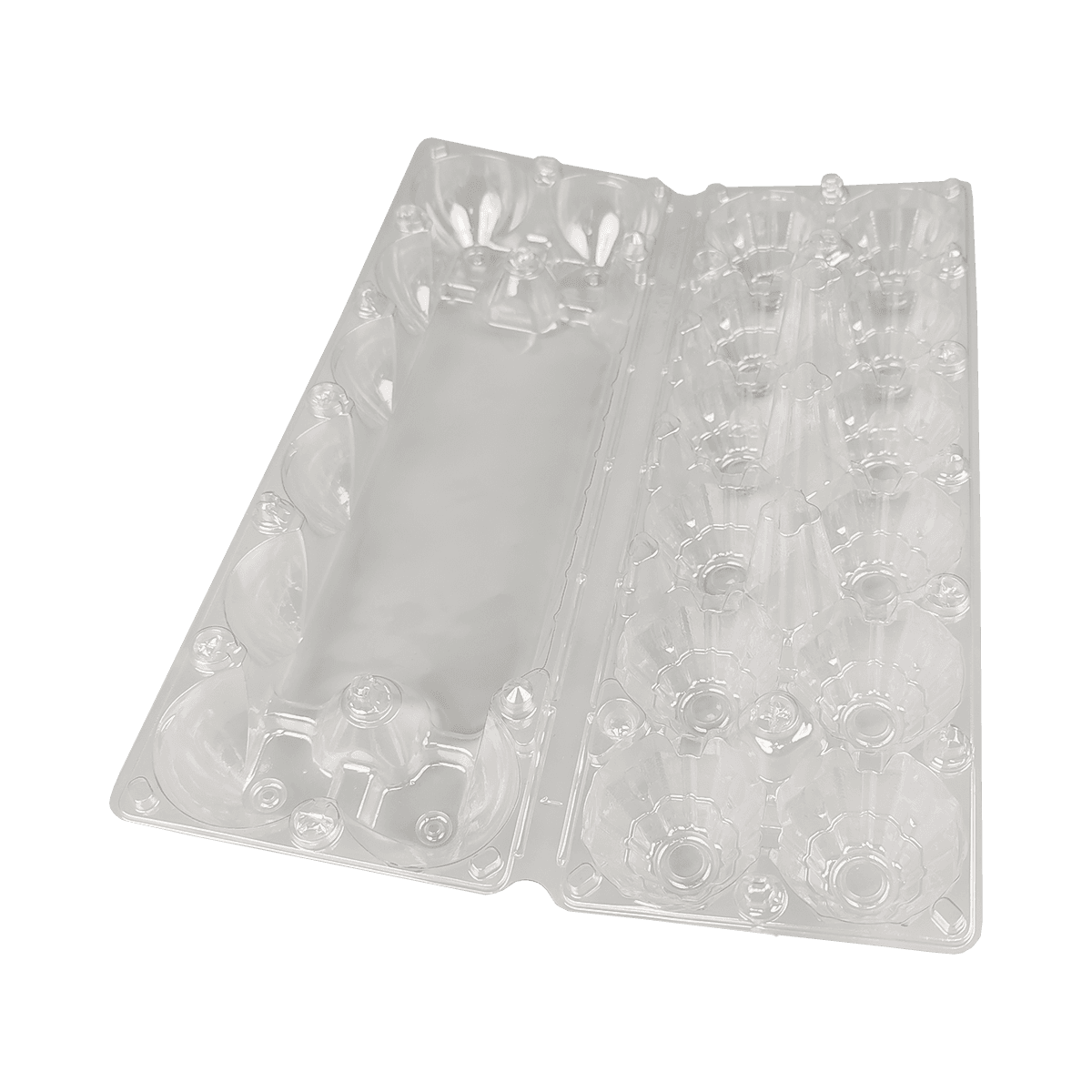 Safe and convenient PET Transparent 12 egg cartons for family-friendly ranching Foreign Version