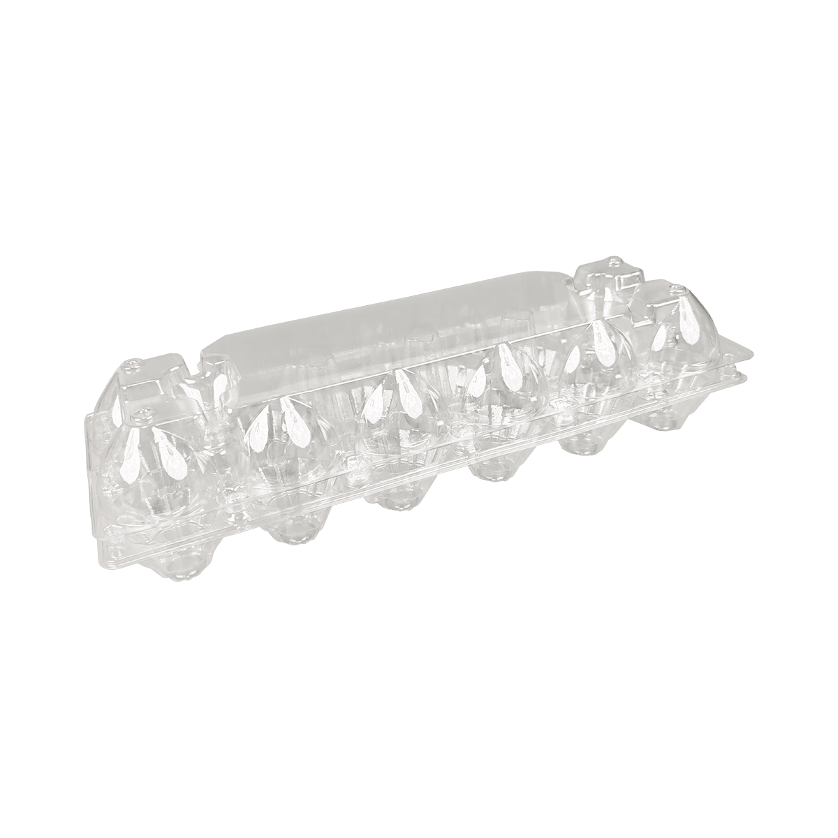 Safe and convenient PET Transparent 12 egg cartons for family-friendly ranching Foreign Version