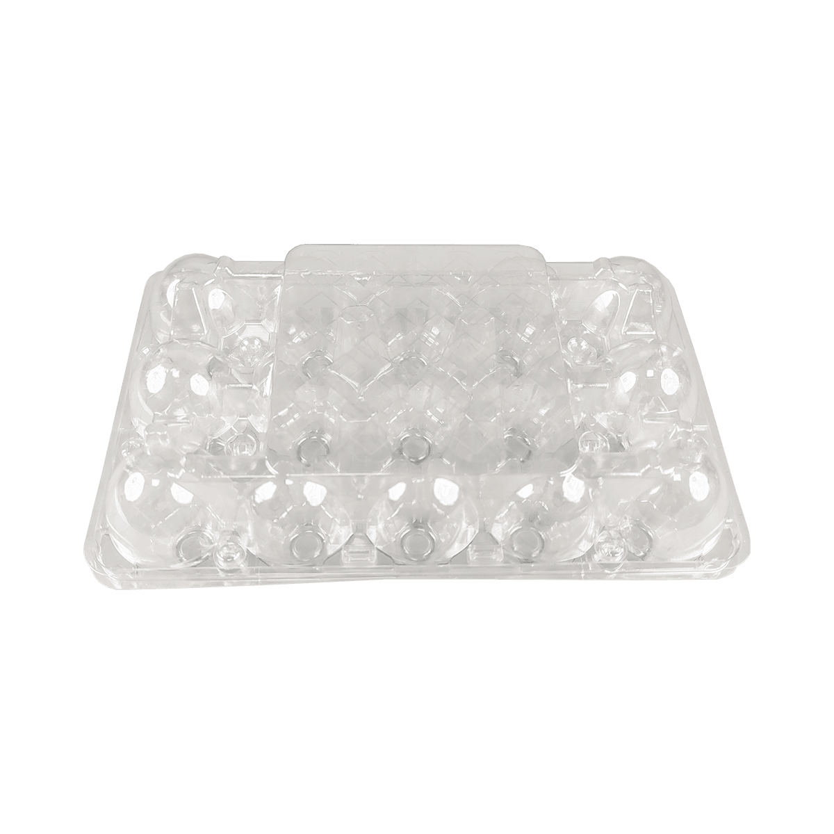 Environmentally friendly PET Transparent 15 egg cartons are suitable for chicken farms and market displays