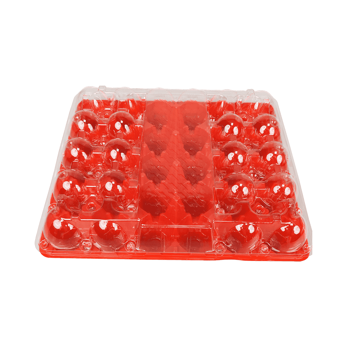 Environmentally friendly colorful chassis with transparent cover PET 30 egg cartons to protect eggs