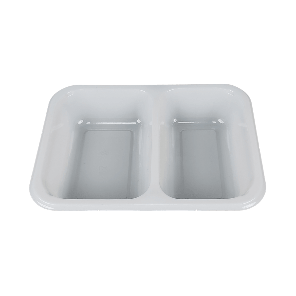 ZK-CPET-A002 Disposable Stackable 2-Compartment White CPET Packaging Containers